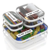 B'More Brands extra-large clear hard-shell zipper case front view for quick content identification
