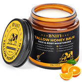 BNIFI Tallow Honey Balm face application shows rich moisture for daily skincare.