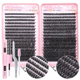 Boahankuke 640pcs lash clusters kit for at-home eyelash extensions and savings.