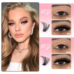 Boahankuke lash clusters d curl closeup shows natural-looking volume.