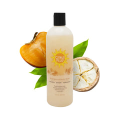 BoaVida deodorizing citrus-plus shampoo bottle showing refreshing citrus-vanilla scent for daily freshness