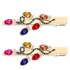 Boderier Christmas lightbulb clip closeup highlights sparkling rhinestones.