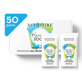 Bodipure All-In-1 Foot Mask packaging ready for an at-home spa session