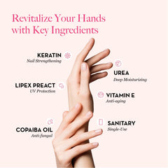 Bodipure keratin and Vitamin E close-up nourishing nails and skin