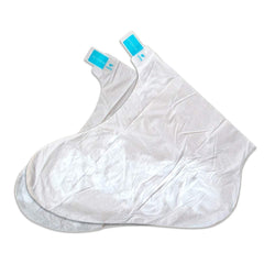 Bodipure Keratin Foot Mask closeup shows smoothing action on rough skin