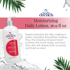 Body Drench lotion ingredients rosemary leaf highlight refreshing skin nourishment.