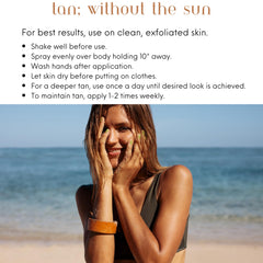 Body Drench Quicktan botanicals hydrate skin with cocoa vanilla scent