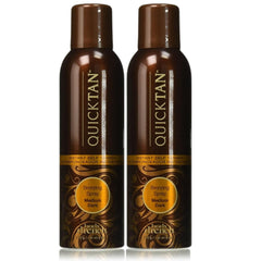 Body Drench Quicktan bronzing spray applied for instant sun-kissed glow