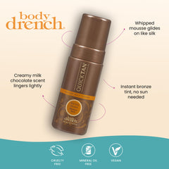Body Drench QuickTan on skin provides natural-looking glow.