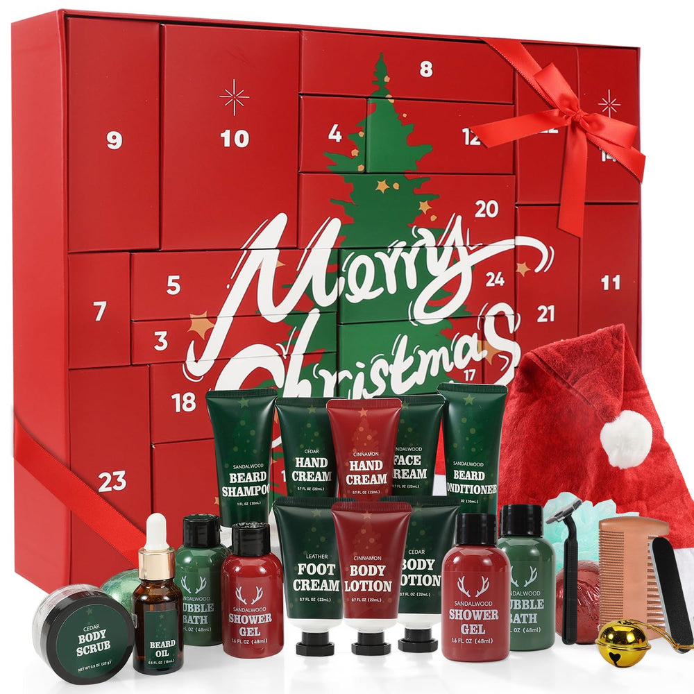 Body & Earth Advent Calendar cover image showing festive packaging ideal for gifting.