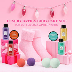 BODY & EARTH bubble bath and body lotion for soft skin.