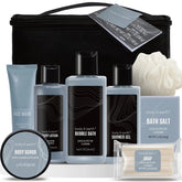 Body and Earth eight-piece gift set packaging, ideal for stylish gifting.