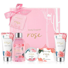 Body & Earth rose spa gift box presents a gift-ready spa moment.