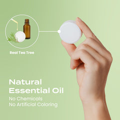 Body Restore Tea Tree steamers close-up showing oils for a spa-like shower