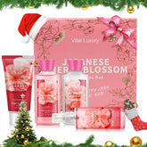 Bodybeau bath gift set shower gel with cherry blossom aroma for refreshing cleanse