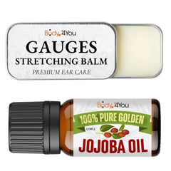 BodyJ4You piercing aftercare kit tin for soothing stretching balm.