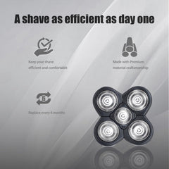 BOEEA-compatible with Freebird shaver head showing seamless fit for bald men.