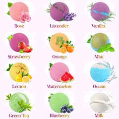 BOENFU gift box display of bath bombs for gifting