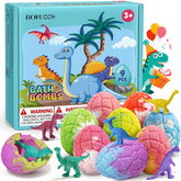 Bofuoos Dinosaur Bath Bombs colorfully swirl water for a fun, kid-friendly bath time