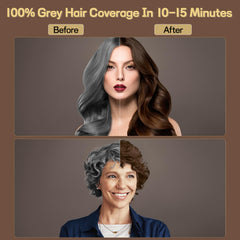 BOJICA applying dry hair dye shampoo for mess free color at home