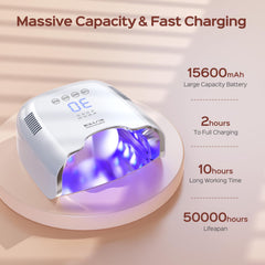 BOLASEN 54W nail dryer delivers quick curing with 24 LEDs.