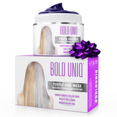 Bold Uniq Purple Hair Mask bottle front highlighting violet toning for brassy hair