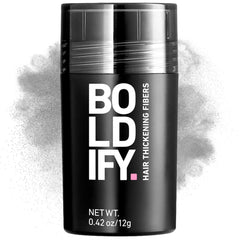 Boldify Hair Fibers 12g package front for quick on-the-go touch-ups
