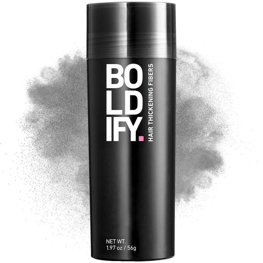 Boldify Hair Fibers 56g packaging for easy at-home hair thickening.