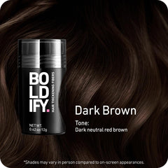 Boldify Hair Fibers applying-over-thinning-areas demonstrates natural crown fill and seamless blend.