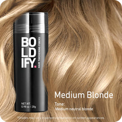 Boldify Hair Fibers crown application demonstrates seamless blending.