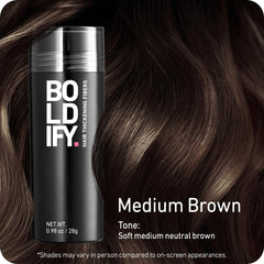 Boldify Hair Fibers partline-blend delivers natural density