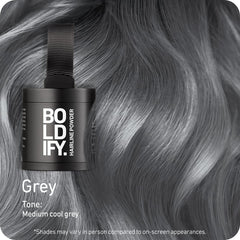 Boldify Hairline Powder applicator dabber provides precise root touch-up.