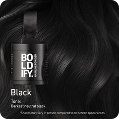 Boldify Hairline Powder applicator close up showing smooth coverage
