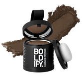 Boldify Hairline Powder packaging and shade display for quick gray coverage.