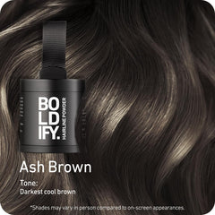 Boldify Hairline Powder travel compact ready for on-the-go touch-ups