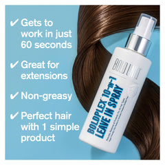 BOLD UNIQ Boldplex heat protectant spray nozzle detangles and smooths frizz.