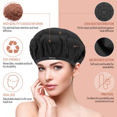Boloye deep-conditioning cap with flaxseed enhances conditioning penetration