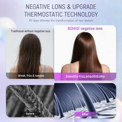 BOMIDI high-speed motor close-up reveals strong wind for rapid blow-drying.