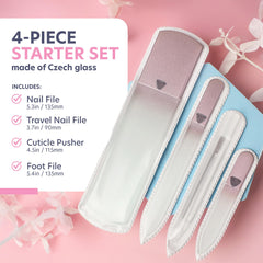 Bona Fide Beauty medium glass nail file close-up for precise shaping
