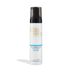 Bondi Sands self tanning foam bottle front highlights a lightweight formula for an even bronze glow.