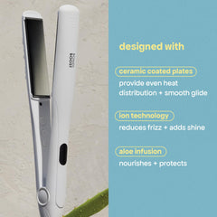 BondiBoost Aloe Plated Flat Iron tourmaline ceramic coating for even heat