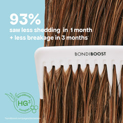 Bondiboost HG conditioner being applied to hair for smooth feel.
