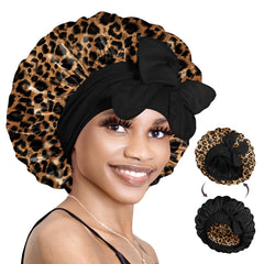 BONNET QUEEN bonete satín de doble capa para descanso del cabello, protección suave.
