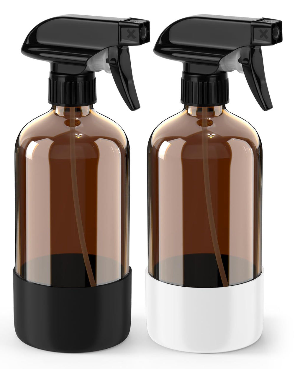 Bontip amber glass spray bottle 16oz showing UV protection for essential oils and cleaners.