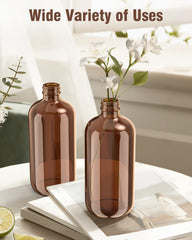 Bontip 8 oz amber bottle shown with reusable cap for citrus-safe oils.