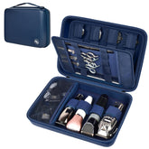 Boobowl hard travel case side view demonstrates portable organization for barber tools during travel.