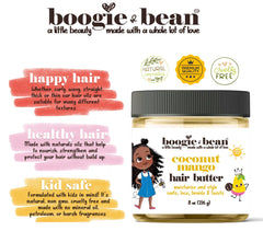 Boogie and Bean Hair Styling Creme dispensing pump demonstrating easy daily styling