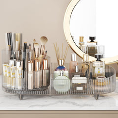 Booklov rotating makeup organizer 360 degree base spins smoothly and quietly for effortless use