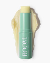 Boomstick GLO packaging shows a compact travel-friendly balm for on-the-go hydration.