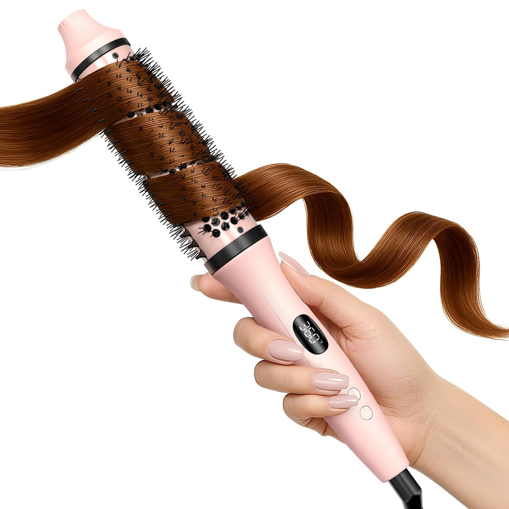 Bopcal Dual Voltage Thermal Brush handle closeup for comfortable, precise styling.